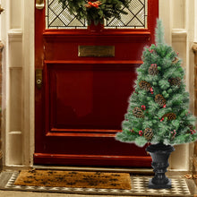 Load image into Gallery viewer, Gymax 4FT Pathway Christmas Tree Artificial Xmas Tree w/ Pine Cones Red Berries