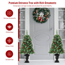 Load image into Gallery viewer, Gymax 4FT Pathway Christmas Tree Artificial Xmas Tree w/ Pine Cones Red Berries