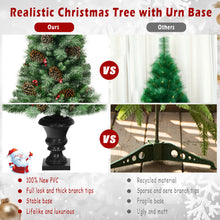 Load image into Gallery viewer, Gymax 4FT Pathway Christmas Tree Artificial Xmas Tree w/ Pine Cones Red Berries