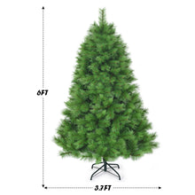 Load image into Gallery viewer, Gymax 6Ft Christmas Tree Artificial Hinged Tree w/ Metal Stand 586 Branch Tips