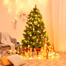 Load image into Gallery viewer, Gymax 6Ft Christmas Tree Artificial Hinged Tree w/ Metal Stand 586 Branch Tips