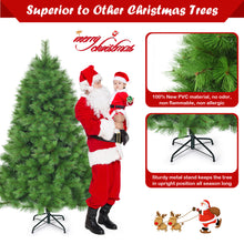 Load image into Gallery viewer, Gymax 6Ft Christmas Tree Artificial Hinged Tree w/ Metal Stand 586 Branch Tips