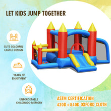 Load image into Gallery viewer, Gymax Kid Inflatable Bounce House Slide Jumping Castle w/Soccer Goal Ball Pit & Blower