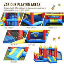 Load image into Gallery viewer, Gymax Kid Inflatable Bounce House Slide Jumping Castle w/Soccer Goal Ball Pit & Blower