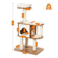 Load image into Gallery viewer, Gymax 46'' Modern Wooden Cat Tree with Platform & Washable Cushions for Kittens & Cats