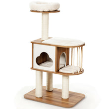 Load image into Gallery viewer, Gymax 46'' Modern Wooden Cat Tree with Platform & Washable Cushions for Kittens & Cats