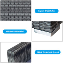 Load image into Gallery viewer, Gymax 3PCS Rattan Patio Conversation Set Outdoor Furniture Set w/ Table Cushion