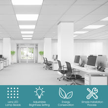 Load image into Gallery viewer, Gymax 2x2FT LED Flat Panel Light 4400LM 40W 5000K Dimmable Drop Ceiling Home Office