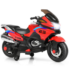 Load image into Gallery viewer, Gymax 12V Electric Kids Ride On Motorcycle w/ Training Wheels Red/Black/White