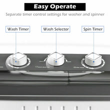 Load image into Gallery viewer, Gymax Portable Washing Machine Compact Twin Tub 20 lbs Capacity Washer Spinner