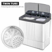 Load image into Gallery viewer, Gymax Portable Washing Machine Compact Twin Tub 20 lbs Capacity Washer Spinner