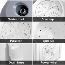 Load image into Gallery viewer, Gymax Portable Washing Machine Compact Twin Tub 20 lbs Capacity Washer Spinner