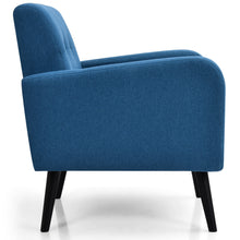Load image into Gallery viewer, Gymax 2PCS Accent Armchair Single Sofa Chair Home Office w/ Wooden Legs Blue
