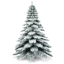 Load image into Gallery viewer, Gymax 7.5ft Artificial Christmas Tree Snow Flocked Hinged Pine Tree w/ Metal Stand