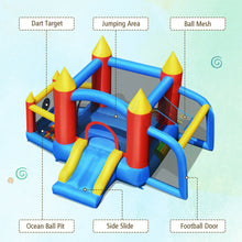 Load image into Gallery viewer, Gymax Inflatable Bounce House Slide Jumping Castle Soccer Goal Ball Pit Without Blower