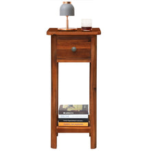 Load image into Gallery viewer, Gymax 2PCS 2 Tier End Bedside Sofa Side Table with Drawer Shelf Acacia Wood Nightstand