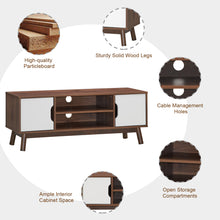 Load image into Gallery viewer, Gymax TV Stand Entertainment Media Center Console For TV's up to 50'' w/Cabinet White