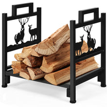 Load image into Gallery viewer, Gymax 18'' Firewood Log Rack Wood Lumber Storage Holder for Fireplace Stove Fire Pit