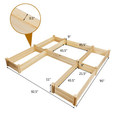 Load image into Gallery viewer, Gymax Raised Garden Bed Wooden Garden Box Planter Container U-Shaped Bed 92.5x95x11in