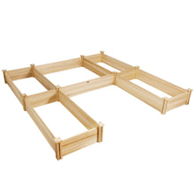 Load image into Gallery viewer, Gymax Raised Garden Bed Wooden Garden Box Planter Container U-Shaped Bed 92.5x95x11in