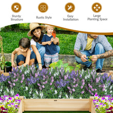Load image into Gallery viewer, Gymax Raised Garden Bed Wooden Garden Box Planter Container U-Shaped Bed 92.5x95x11in