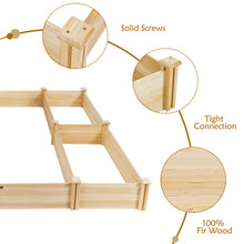 Load image into Gallery viewer, Gymax Raised Garden Bed Wooden Garden Box Planter Container U-Shaped Bed 92.5x95x11in