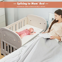 Load image into Gallery viewer, Gymax 6-in-1 Baby Bed Crib w/ 2'' Mattress & Space Storage Convertible Toddler Playard