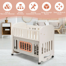 Load image into Gallery viewer, Gymax 6-in-1 Baby Bed Crib w/ 2'' Mattress & Space Storage Convertible Toddler Playard