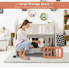 Load image into Gallery viewer, Gymax 6-in-1 Baby Bed Crib w/ 2'' Mattress & Space Storage Convertible Toddler Playard