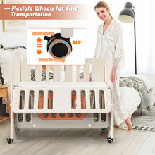Load image into Gallery viewer, Gymax 6-in-1 Baby Bed Crib w/ 2'' Mattress & Space Storage Convertible Toddler Playard