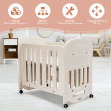Load image into Gallery viewer, Gymax 3-in-1 Baby Bed Crib w/ 2'' Mattress Convertible Toddler Playard & Rocking Crib