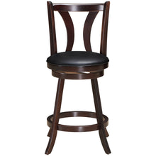 Load image into Gallery viewer, Gymax Set of 2 Swivel Bar stool 24'' Counter Height Leather Padded Dining Kitchen Chair