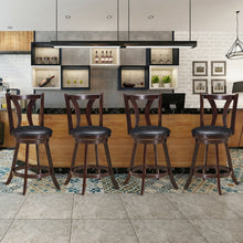 Load image into Gallery viewer, Gymax Set of 4 Swivel Bar stool 24'' Counter Height Leather Padded Dining Kitchen Chair