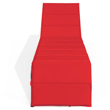 Load image into Gallery viewer, Gymax Adjustable Rattan Patio Recliner Chaise Lounge Chair w/ Red Cushion