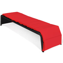 Load image into Gallery viewer, Gymax Adjustable Rattan Patio Recliner Chaise Lounge Chair w/ Red Cushion