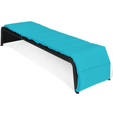 Load image into Gallery viewer, Gymax Set of 2 Adjustable Rattan Patio Recliner Chaise Lounge Chair w/ Turquoise Cushion