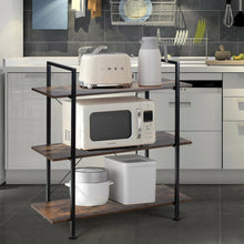 Load image into Gallery viewer, Gymax 3-Tier Bookshelf Industrial Bookcase Display Shelf Storage Rack Rustic Brown