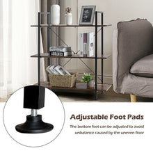 Load image into Gallery viewer, Gymax 3-Tier Bookshelf Industrial Bookcase Display Shelf Storage Rack Rustic Brown
