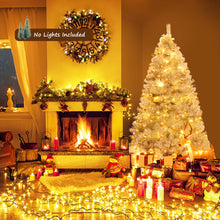 Load image into Gallery viewer, Gymax 6 FT Silver Tinsel Christmas Tree Artificial Hinged Tree Holiday Decoration