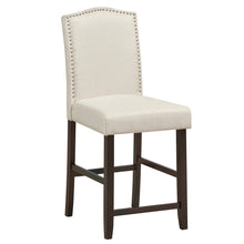 Load image into Gallery viewer, Gymax Set of 4 Fabric Barstools Nail Head Trim Counter Height Dining Side Chairs Beige