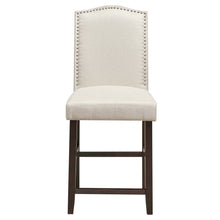 Load image into Gallery viewer, Gymax Set of 4 Fabric Barstools Nail Head Trim Counter Height Dining Side Chairs Beige