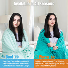 Load image into Gallery viewer, Gymax 25lbs Heavy Weighted Blanket 3 Piece Set w/Hot & Cold Duvet Covers 60''x80'' Green