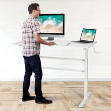 Load image into Gallery viewer, Gymax Standing Desk Height Adjustable Sit to Stand Workstation w/Crank Handle White