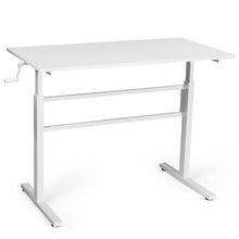 Load image into Gallery viewer, Gymax Standing Desk Height Adjustable Sit to Stand Workstation w/Crank Handle White