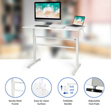 Load image into Gallery viewer, Gymax Standing Desk Height Adjustable Sit to Stand Workstation w/Crank Handle White