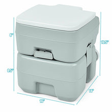 Load image into Gallery viewer, Gymax 5.3 Gallon 20L Portable Travel Toilet RV Camping Potty Commode Indoor Outdoor