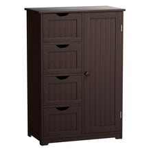 Load image into Gallery viewer, Gymax Wooden 4 Drawer Free Standing Bathroom Floor Cabinet Adjustable Storage Cupboard