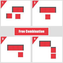 Load image into Gallery viewer, Gymax 4PCS Rattan Patio Conversation Furniture Set Yard Outdoor w/ Red Cushion