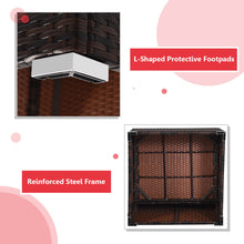 Load image into Gallery viewer, Gymax 4PCS Rattan Patio Conversation Furniture Set Yard Outdoor w/ Red Cushion