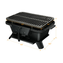 Load image into Gallery viewer, Gymax Heavy Duty Cast Iron Charcoal Grill Tabletop BBQ Grill Stove for Camping Picnic